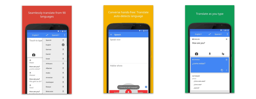 Google translate app