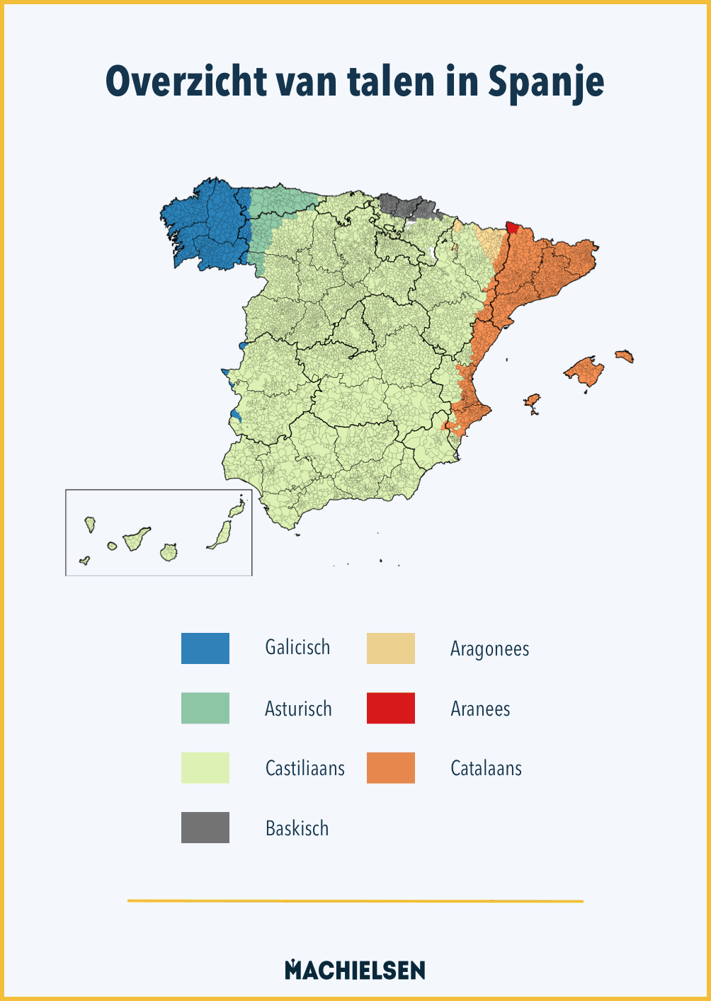overzicht met talen Spanje