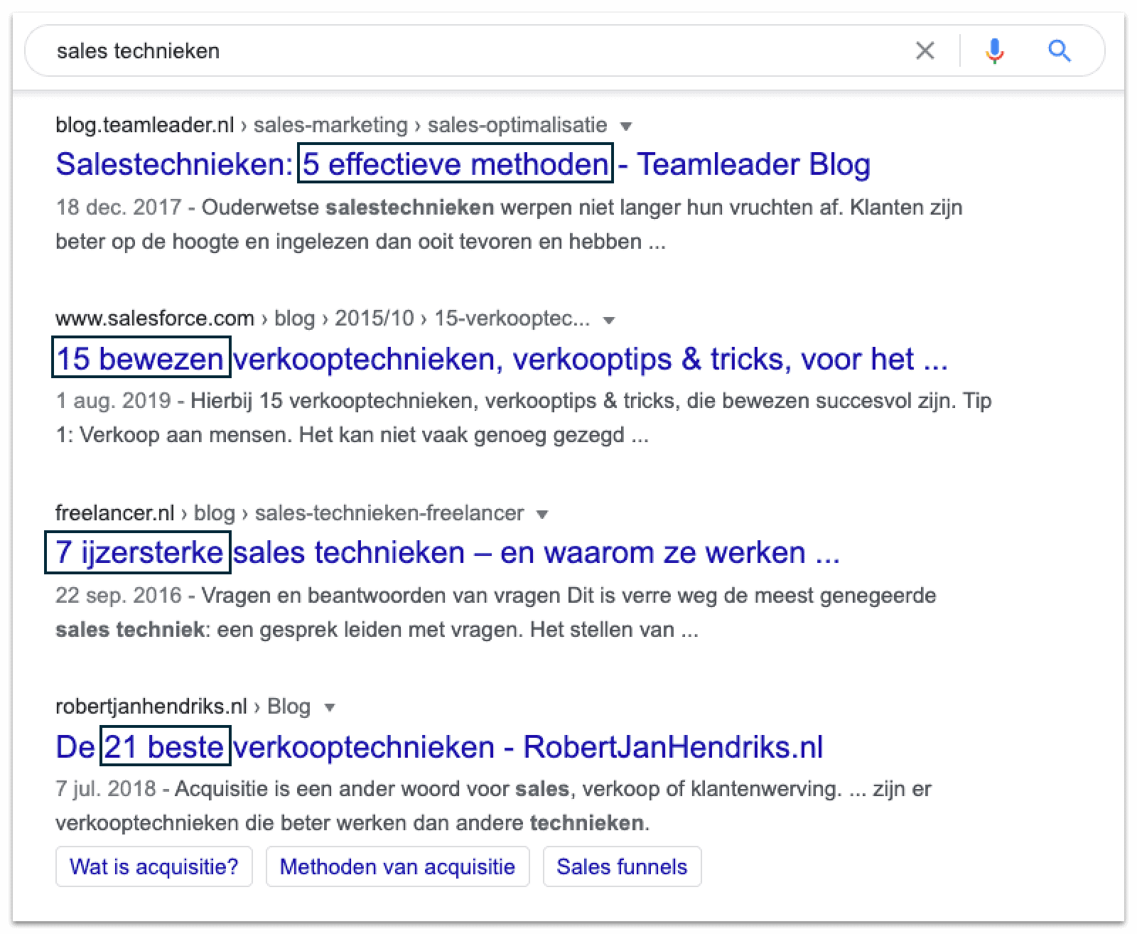 voorbeelden van goede titels