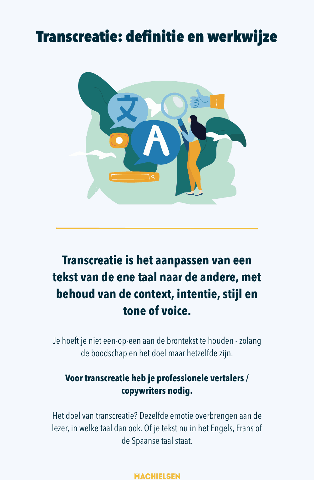 Transcreatie is vertalen met behoud van context, stijl en tone of voice 