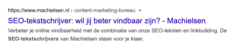 Voorbeeld zoekresultaat